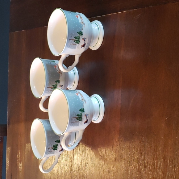 Sango 3900 Silent Night Footed Mugs Korea - Picture 1 of 16